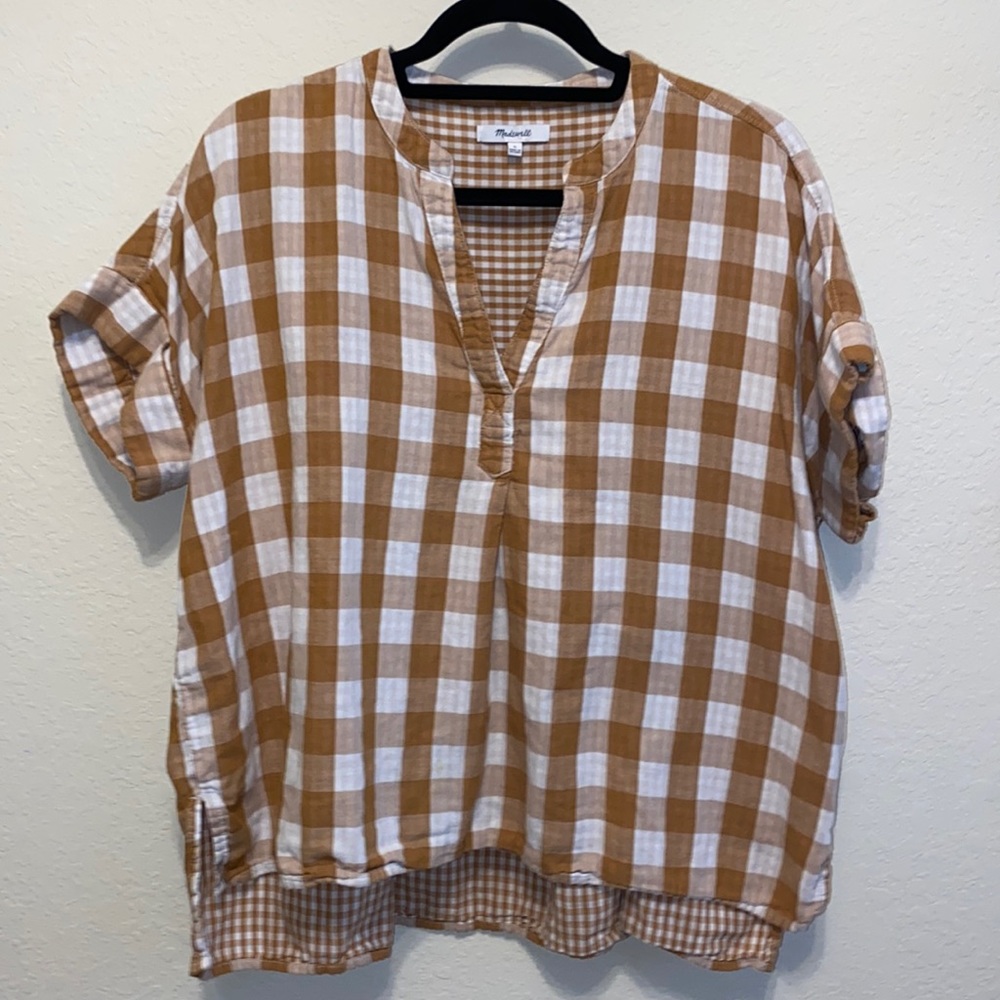 Madewell Lakeline popover shirt blouse L